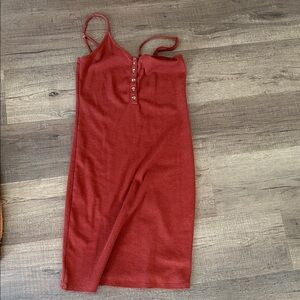 American Eagle Outfitters Rust Midi Dress